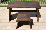 Paulownia Wood Guqin Table/Stool Set, with Resonator -- 共鳴箱式燒桐木古琴桌椅套裝