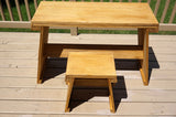 Paulownia Wood Guqin Table/Stool Set, with Resonator -- 共鳴箱式燒桐木古琴桌椅套裝