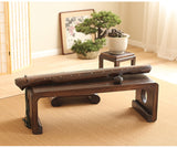 One-body style BUDDHISM  Paulownia Wood Guqin Table/Stool Set-- 一體式禪式燒桐木古琴桌椅套裝